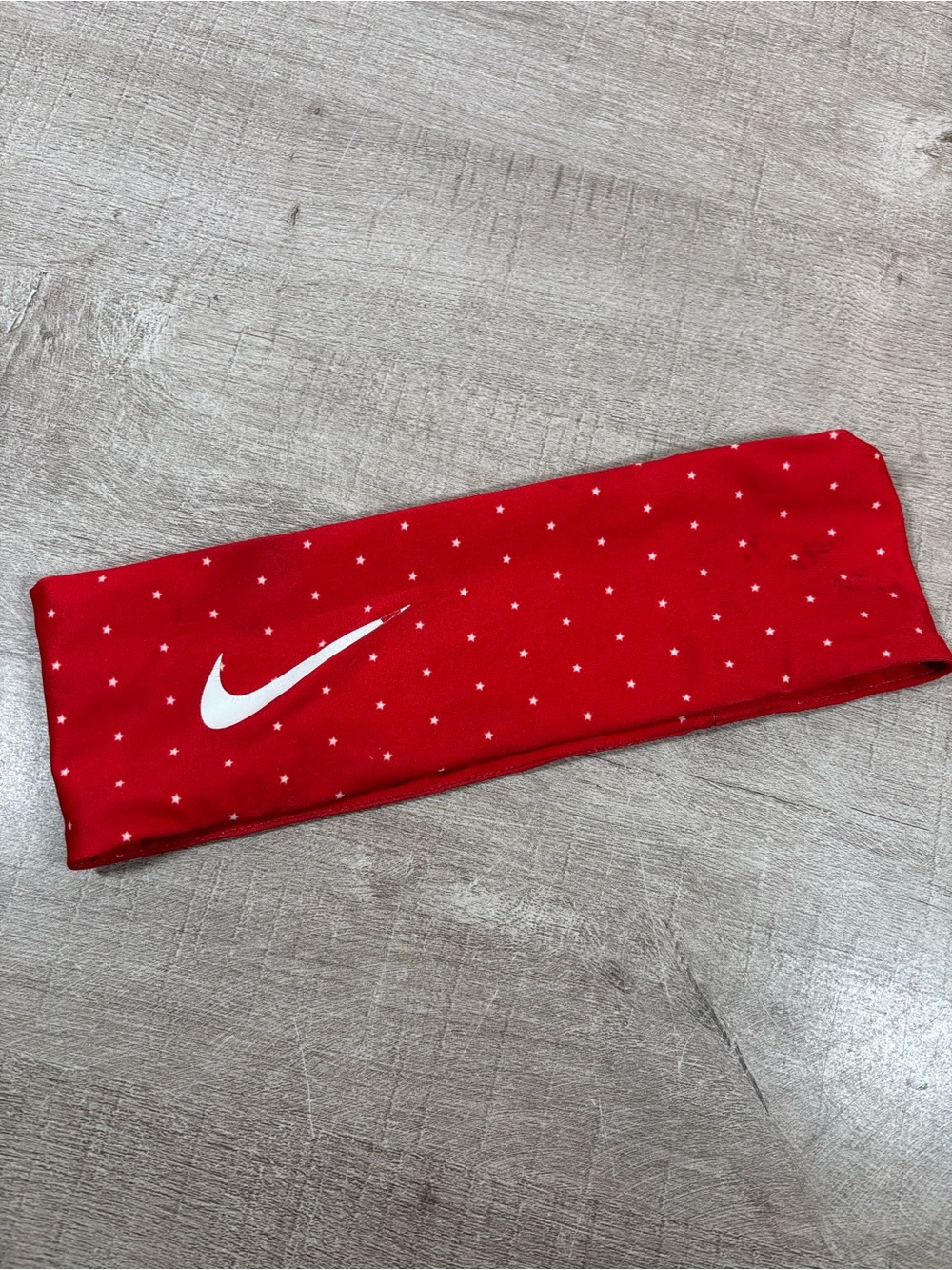 Nike Dri-Fit Athletic Headband Red White Stars